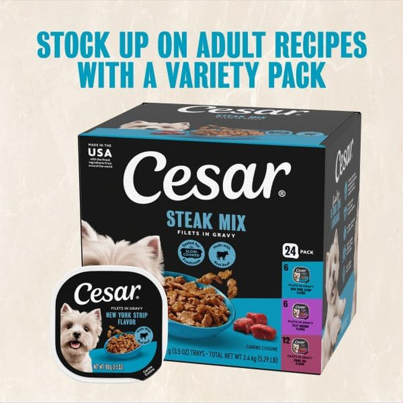 cesar-filets-in-gravy-wet-dog-food-steak-mix-variety-3-5-oz-24-count-filet-mignon-new-york-strip-prime-rib-real-meat-slow-cooked-no-fillers-added-sugar-artificial-flavors-easy-peel-trays