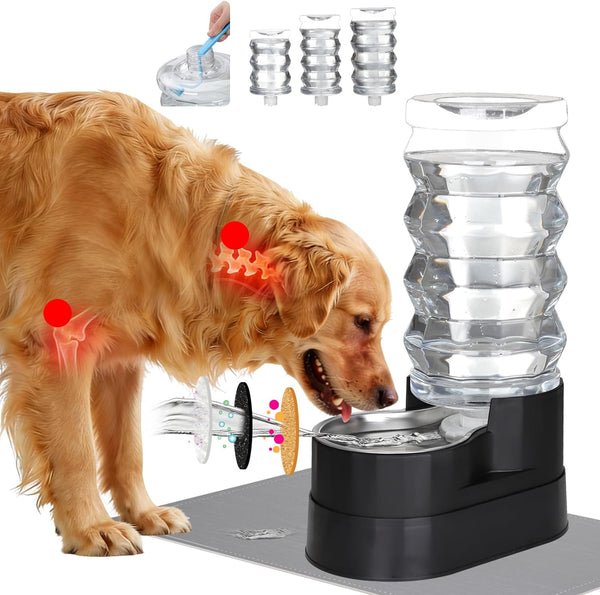 RIZZARI 8L Gravity Dog Water Dispenser: Stainless Steel Bowl Anti-Splash | Wide Mouth Easy Cleaning/ Dishwasher Safe/No Electricity Needed/ Filtered Fresh Water / Multi-Pet Homes10