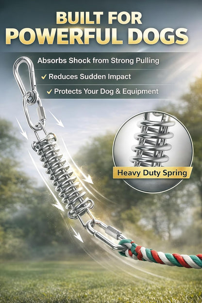 HOPET Dog Outdoor Bungee Hanging Toy, Tether Tug of War Toys for Medium to Large Dog to Exercise, Durable Interactive Tug Toy, Dog Rope Toys2