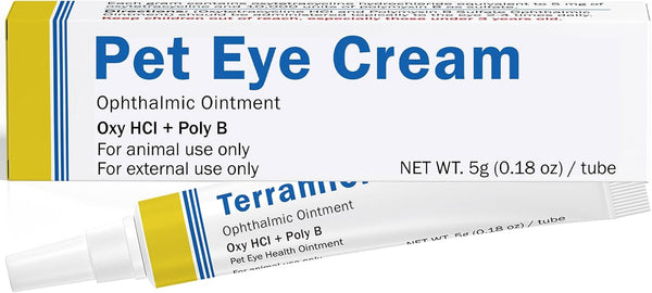 Starmixus Pet Eye Ointment, Soothes Irritation, Discharge & Tear Stains, Professional-Grade Eye Cream for Cats, Dogs, Horses, Birds, Cattle, Sheep and Puppies, Kitten - 1 Tube 5G (0.18Oz)1