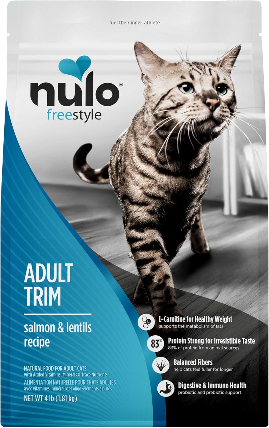 nulo-freestyle-adult-trim-dry-cat-food-salmon-lentils-high-protein-grain-free-weight-management-kibble-with-probiotics-l-carnitine-4lb-bag