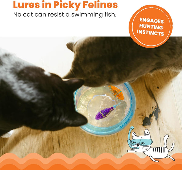 Catstages Meow-Smerizing Fish Electronic Cat Toys, 2Pk, Replacement Pack for Meow-Smerizing Fish Bowl, Multicolored4