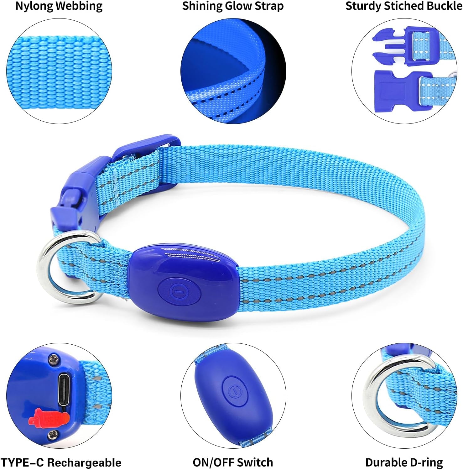 light-up-dog-collar-for-small-dogs-cats-reflective-led-dog-collar-rechargeable-glowing-puppy-collar-safety-dog-lights-for-night-walking-royal-blue