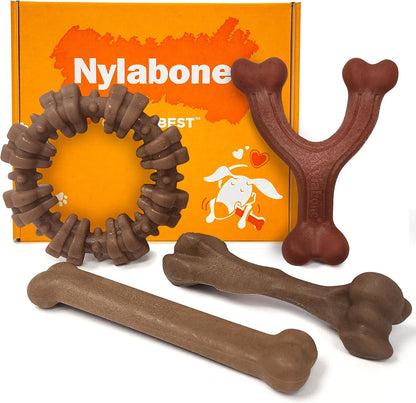 Nylabone Strong Chew Ring Dog Chew Toy Made with Real Beef & Chicken | X-Large Breeds, Durable, Long-Lasting Dog Bone, Textures Help Clean Teeth, Keeps Dogs Busy, for Dogs 50+ Lbs16