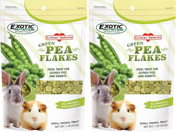 Exotic Nutrition Green Pea Flakes 3Oz. - Healthy & Unique Treat - Rat, Degu, Prairie Dog, Chinchilla, Hedgehog, Parrot, Guinea Pig, Rabbit, Hamster10