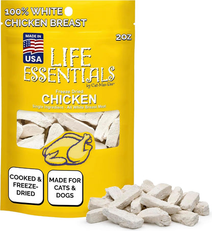Life Essentials by Cat-Man-Doo | Chicken - 5Oz. Bag | Freeze Dried Chicken Cat & Dog Treats | Healthy, Single Ingredient, Training Treats, High Protein9