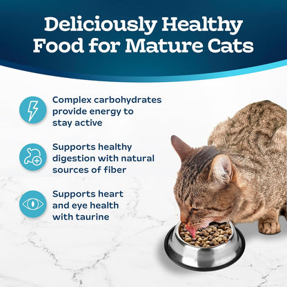 Blue Buffalo Tastefuls Mature Dry Cat Food for Adult Cats 7+, Made in the USA with Natural Ingredients, Chicken & Brown Rice Recipe, 3-Lb. Resealable Bag4