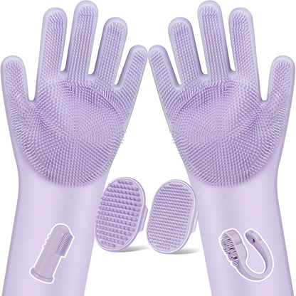6PCS Grooming & Bath Supplies for Dogs, Cats | Dog Washing Gloves | Dog Bath Brush | Dog Shower Brush | Pet Grooming Gloves | Dog Grooming Kit | Pet Supplies for Showerhead & Sprayer (Navy Blue)9