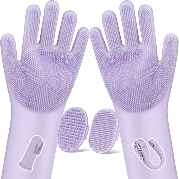 6PCS Grooming & Bath Supplies for Dogs, Cats | Dog Washing Gloves | Dog Bath Brush | Dog Shower Brush | Pet Grooming Gloves | Dog Grooming Kit | Pet Supplies for Showerhead & Sprayer (Navy Blue)9