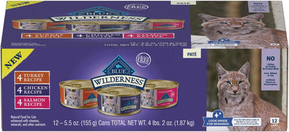 Blue Buffalo Tastefuls Flaked Adult Wet Cat Food Variety Pack (Tuna, Chicken, Fish & Shrimp), Natural Ingredients Enhanced with Vitamins, Minerals & Other Nutrients, 3-Oz. Each (12 Cans)15