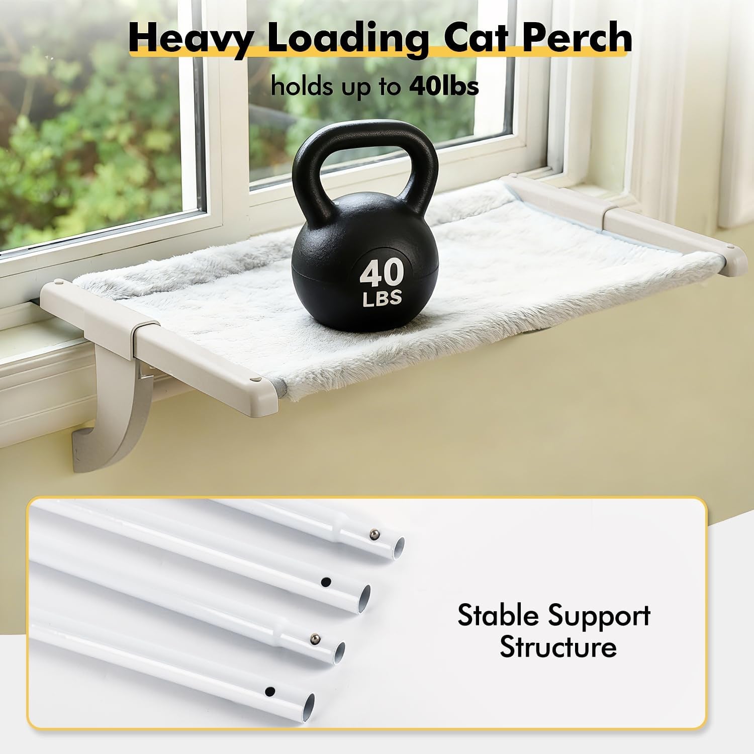 zoratoo-windowsill-cat-perch-one-step-sliding-adjustment-cat-hammock-xl-26-8x11-8-stable-metal-structure-machine-washable-two-fabrics-cover-no-suction-cups-pet-bed-for-windowsill-bedside