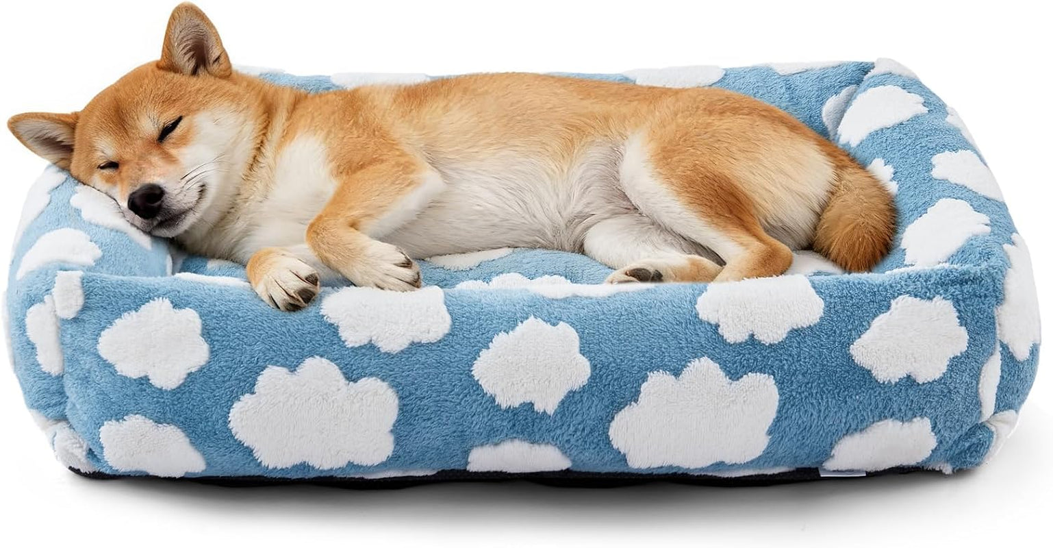 joejoy-dog-bed-medium-size-dog-removable-washable-cover-orthopedic-soft-pet-bed-anti-slip-fluffy-plush-faux-rabbit-fur-puppy-bed-30x24x8-leopard-print-grey