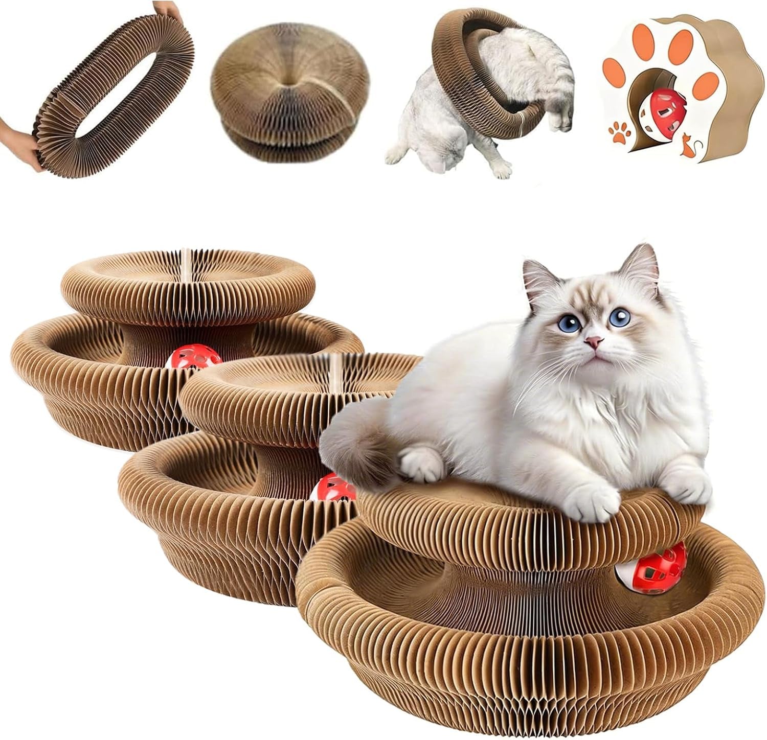 kitty-curls-cat-toy-foldable-magic-organ-cat-toy-magic-organ-cat-scratcher-board-foldable-recyclable-cat-accordion-toy-for-indoor-cat-playing-interactive-scratch-pad-with-toy-ball