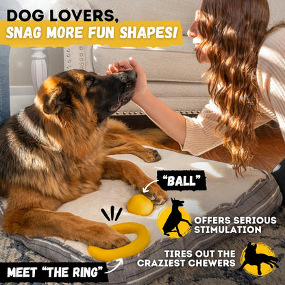 Indestructible Dog Ball - Lifetime Replacement - Durable Dog Toy for Aggressive Chewers - Safe, Non-Toxic Natural Rubber - Chew, Tug & Fetch - Tough, Heavy Duty Chew Toy - 4” (Softball Size)8
