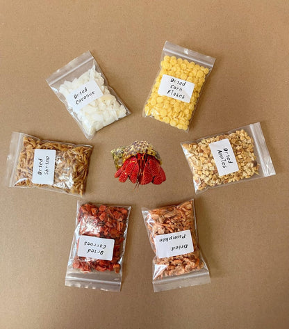 AWXZOM Hermit Crab Treats Food Bulk Bags | 6 Bag Different Set Hermit Crab Treats Mixes - Proteins, Fats, Natural Pigments, Minerals | 6Oz Total1