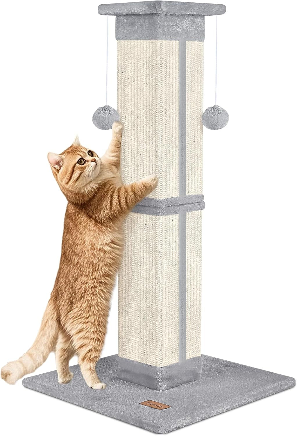 cat-scratching-post-33-inch-for-indoor-cats-high-cat-scratch-post-grey-cat-tree-for-full-body-stretching-protect-your-furniture