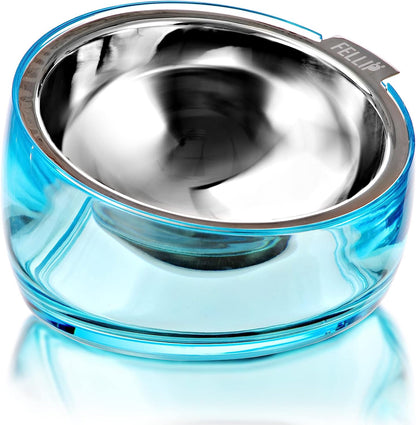 Felli Oblik Elevated Cat Bowl Removable Stainless Steel Wide Dish for Dry Wet Food Feeding & Dishwasher Clean, Slanted Whisker Fatigue Friendly Metal Plate (Classic, 0.5 Cups Shallow Dish)11