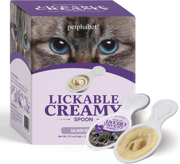 PETPHABET Lickable Cat Treats Spoon, 3 Flavors Variety Pack, 36 Count | Creamy Puree Kitten Treat, Functional Wet Paste, Skin Coat Support, Hairball Relief, Urinary Health, Grain-Free with Taurine8