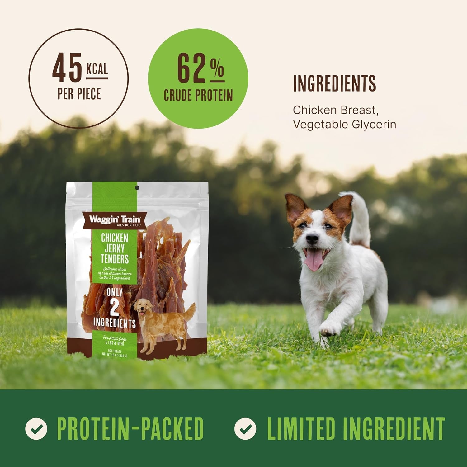 waggin-train-chicken-jerky-dog-treats-made-with-100-real-chicken-breasts-only-two-all-natural-ingredients-great-high-protein-dog-treat-easily-digestible-for-big-or-small-dogs-18-oz-pouch