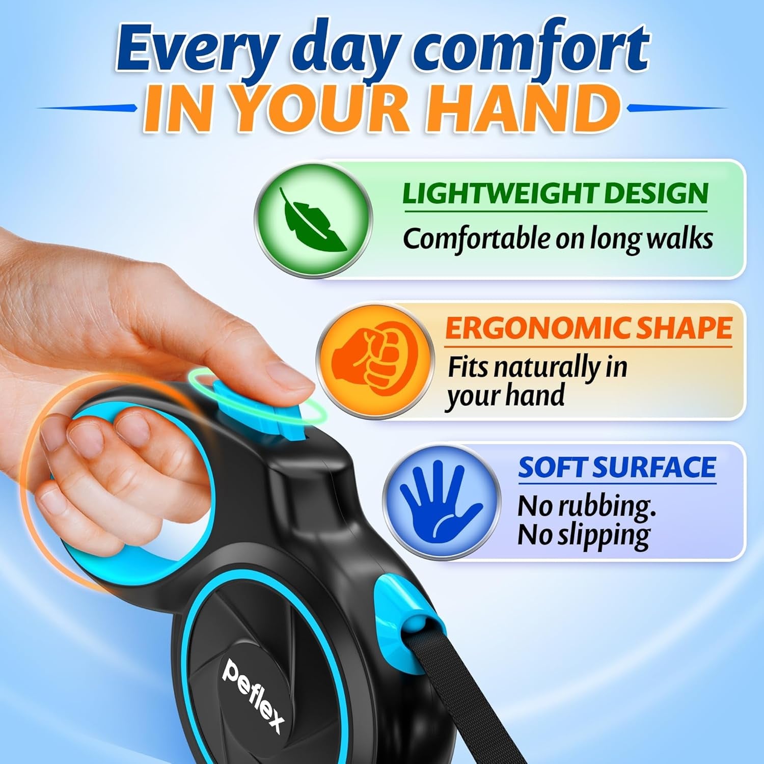 16-4-ft-retractable-dog-leash-for-dogs-10-100-lbs-heavy-duty-tape-leash-with-strong-nylon-tape-360-swivel-control-one-click-brake-lock-ergonomic-non-slip-grip-for-safe-easy-daily-walks
