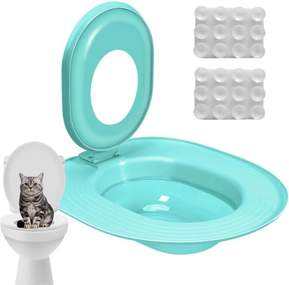 Cat Toilet Trainer - 15.35 Inches Ppcat Litter Tray | Suction Cup Fixation Pad,| Bathroom Training Tool | for Kitten, Adult Feline, Home Hygiene, Waste Reduction, and Daily Pet Use7