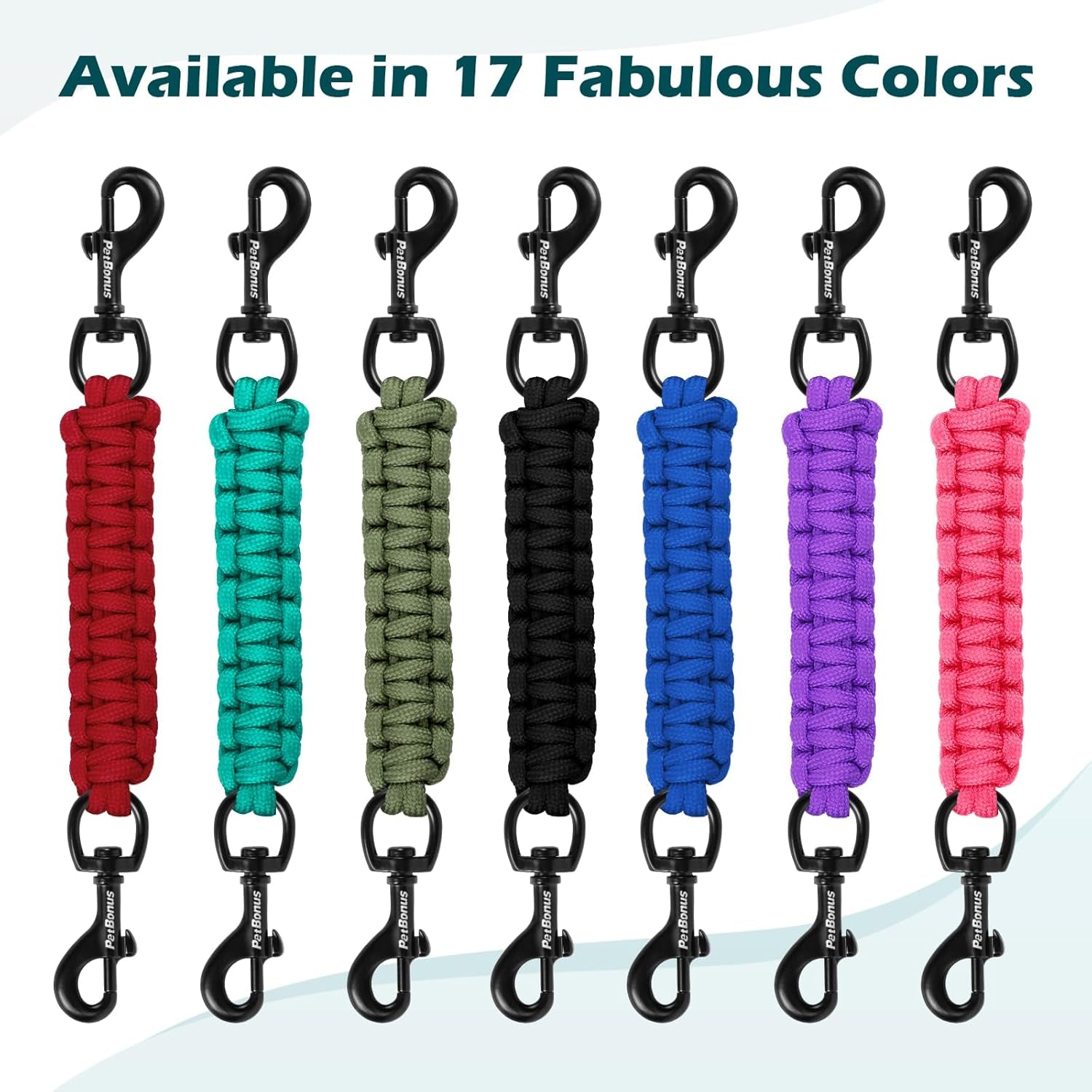 petbonus-dog-collar-safety-clip-handmade-prong-collar-to-harness-connector-dog-leash-backup-safety-strap-escape-proof-double-ended-clasp-lead-connector-for-pinch-collar-harness-black