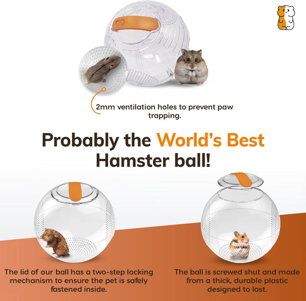 Clear Hamster Exercise Ball 7” – Pet Rat Accessories | Sturdy Dwarf Hamster Ball for Safe, Active Play – Ventilated Small Animal Toys for Gerbils, Mice & Other Small Pets5