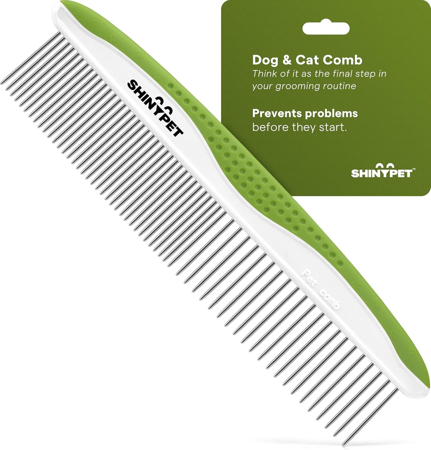 dog-cat-comb-removes-tangles-knots-and-matted-fur-grooming-tool-with-stainless-steel-teeth-and-non-slip-handle-best-pet-hair-comb-for-home-grooming-kit-includes-ebook-guide