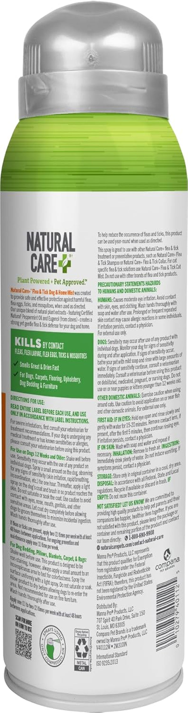 Natural Care Flea & Tick Spray for Dogs, Flea & Tick Treatment, 14Oz | Dog Tick & Flea Treatment, Pest Control, Certified Oils, Repels Fleas, Repels Ticks, Easy Spray Application, Pet Care2
