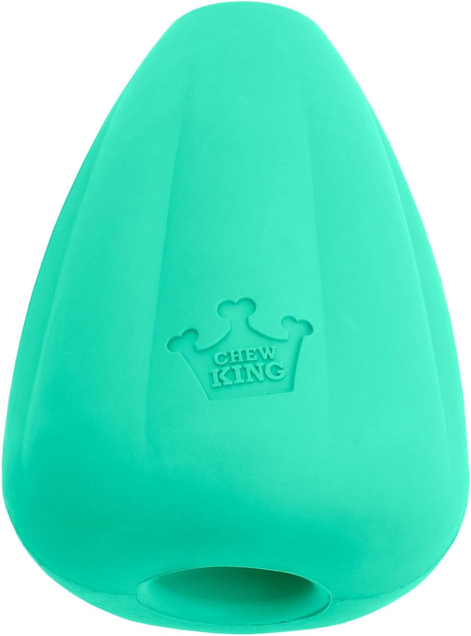 chew-king-by-mammoth-premium-treat-dispensing-dog-toy-durable-natural-rubber-chew-toy-safety-air-vent-interactive-enrichment-toy-for-aggressive-chewers-large-pack-of-2-teal