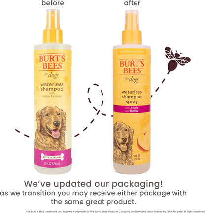 Burts Bees for Pets Waterless Shampoo Spray, with Apple & Honey, 10 Fl Oz | No-Rinse Waterless Formula, Ph Balanced, Ideal for Quick Touch-Ups between Full Baths, No Sulfates Parabens or Phthalates2