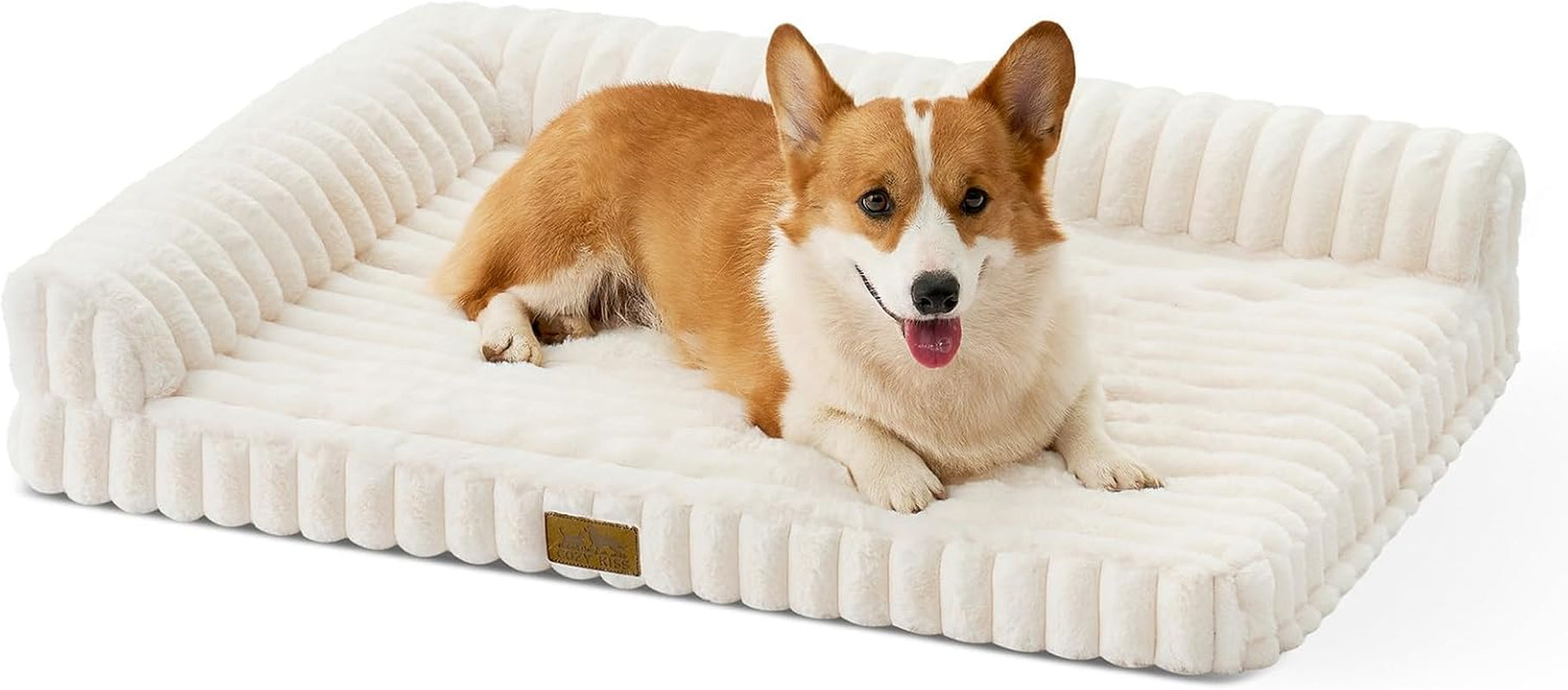 cozy-kiss-ultra-soft-faux-rabbit-fur-dog-bed-for-medium-dogs-36x27-orthopedic-foam-couch-removable-washable-cover-waterproof-lining-cream
