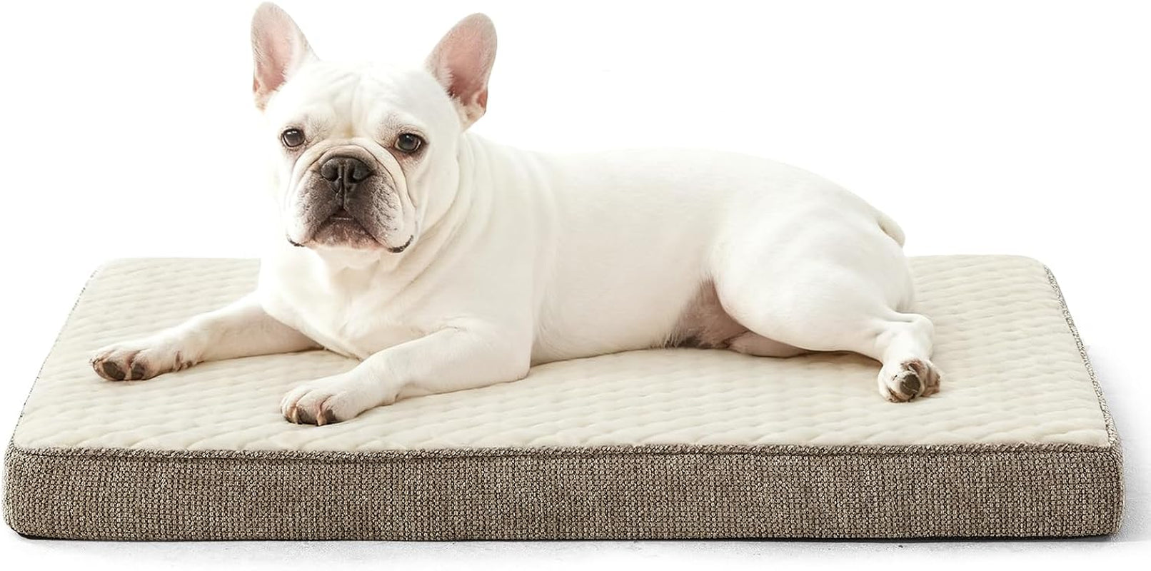 joejoy-orthopedic-xl-dog-bed-for-large-dogs-waterproof-dog-bed-for-crate-with-washable-removable-cover-extra-thick-egg-crate-memory-foam-pet-beds-grey-41x27