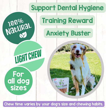 Nature Gnaws USA Turkey Tendons for Dogs (4Oz) - Delicious Grain Free Reward Snack for Small, Medium & Large Breeds - Premium Natural Dog Chew Treats4