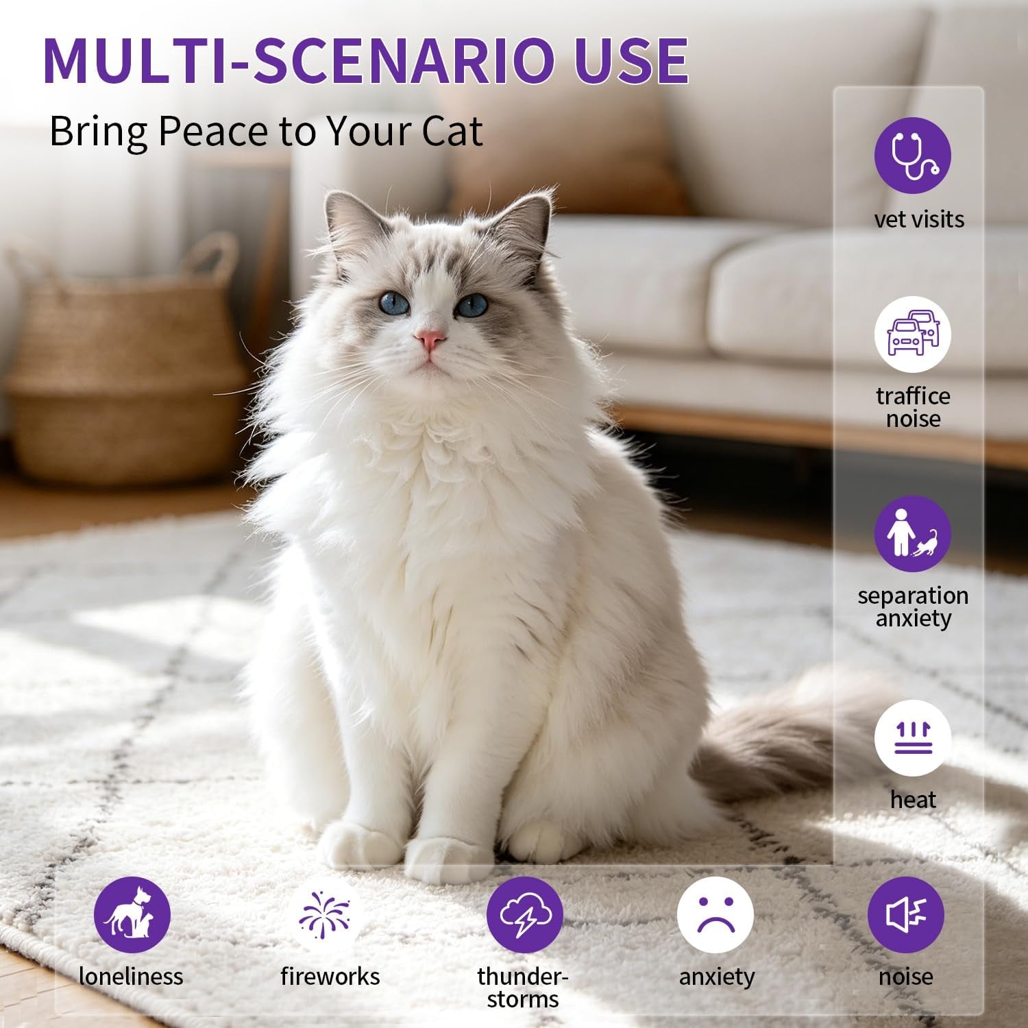 cat-calming-diffuser-kit-with-2-diffusers-4-refills-48ml-each-cat-pheromones-calming-diffuser-for-cat-anxiety-relief-stress-reduction-behavior-support-30-day-refills-suitable-for-all-cats