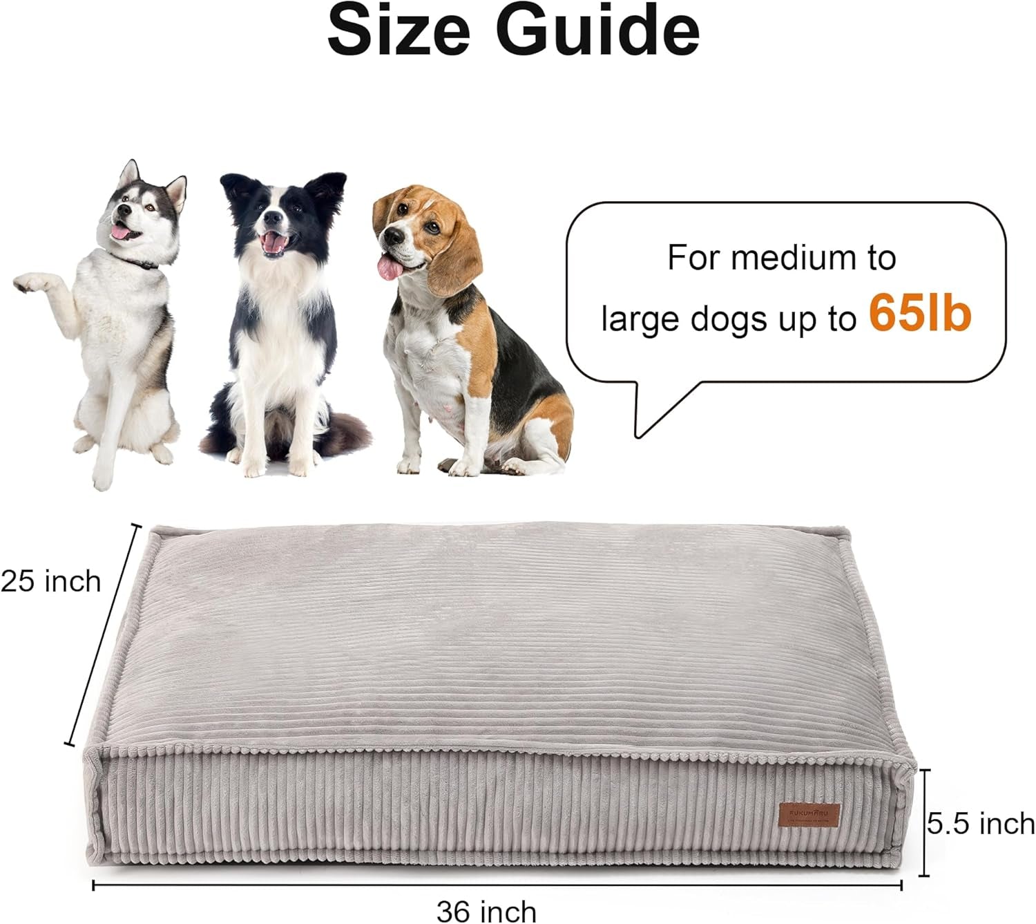 fukumaru-5-5-inch-thick-dog-bed-mat-washable-cat-bed-with-waterproof-lining-orthopedic-dog-beds-for-senior-dogs-cozy-flat-dog-kennel-bed-for-crate-non-slip-pet-pillow-bed-grey