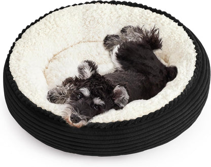 Love'S Cabin round Donut Cat and Dog Cushion Bed, 20In Bed for Cats or Small Dogs, Anti-Slip & Water-Resistant Bottom, Super Soft Durable Fabric Pet Beds, Washable Luxury Cat & Dog Bed Gray52