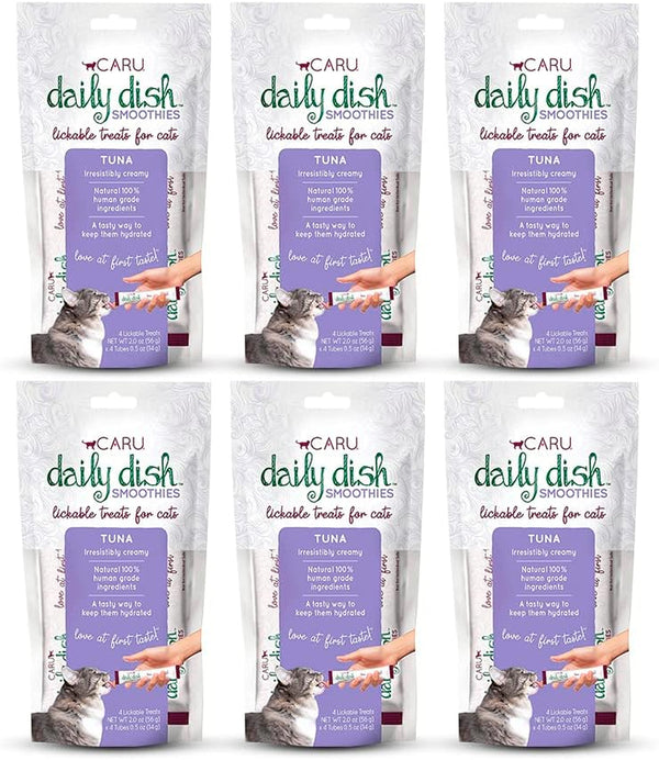 CARU - Daily Dish Tuna Flavored Cat Smoothies - 0.5Oz Tubes - 4 Pack14