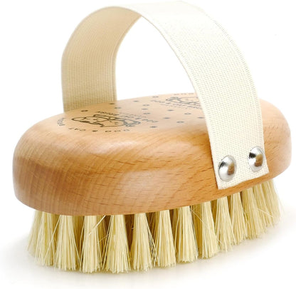 Soft Dog Brush, Bristle Brush for Dog Grooming | Dog Palm Brush, Gentle Grooming, for Small & Large Dogs, Wood Handle3