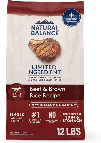 Natural Balance Limited Ingredient Adult Dry Dog Food - Complete Nutrition for Adult Dogs - Wholesome Grains Brown Rice Recipe - Limited Ingredient Formula - 24 Lb - Lamb & Brown Rice17