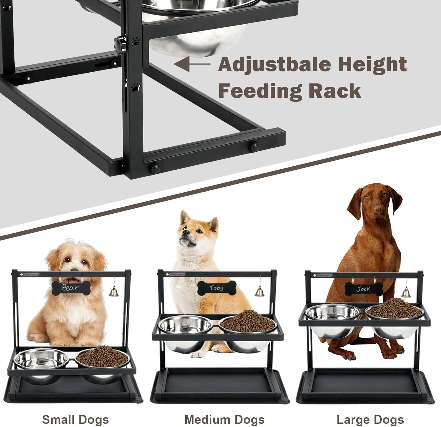 elevated-dog-bowls-with-slow-feeder-for-large-dogs-adjustable-raised-stand-with-2-stainless-steel-bowls-spill-proof-mat-non-slip-dog-feeder-for-large-medium-dogs-black