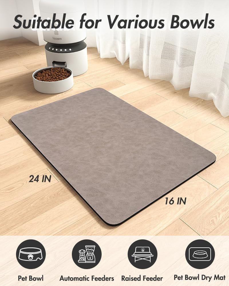 montvoo-absorbent-pet-feeding-mat-no-stains-pet-mat-for-food-and-water-bowl-quick-dry-cat-dog-food-mat-water-dispenser-mat-pet-supplies-mat-dog-water-bowl-mat-for-messy-drinker-brown-16x24