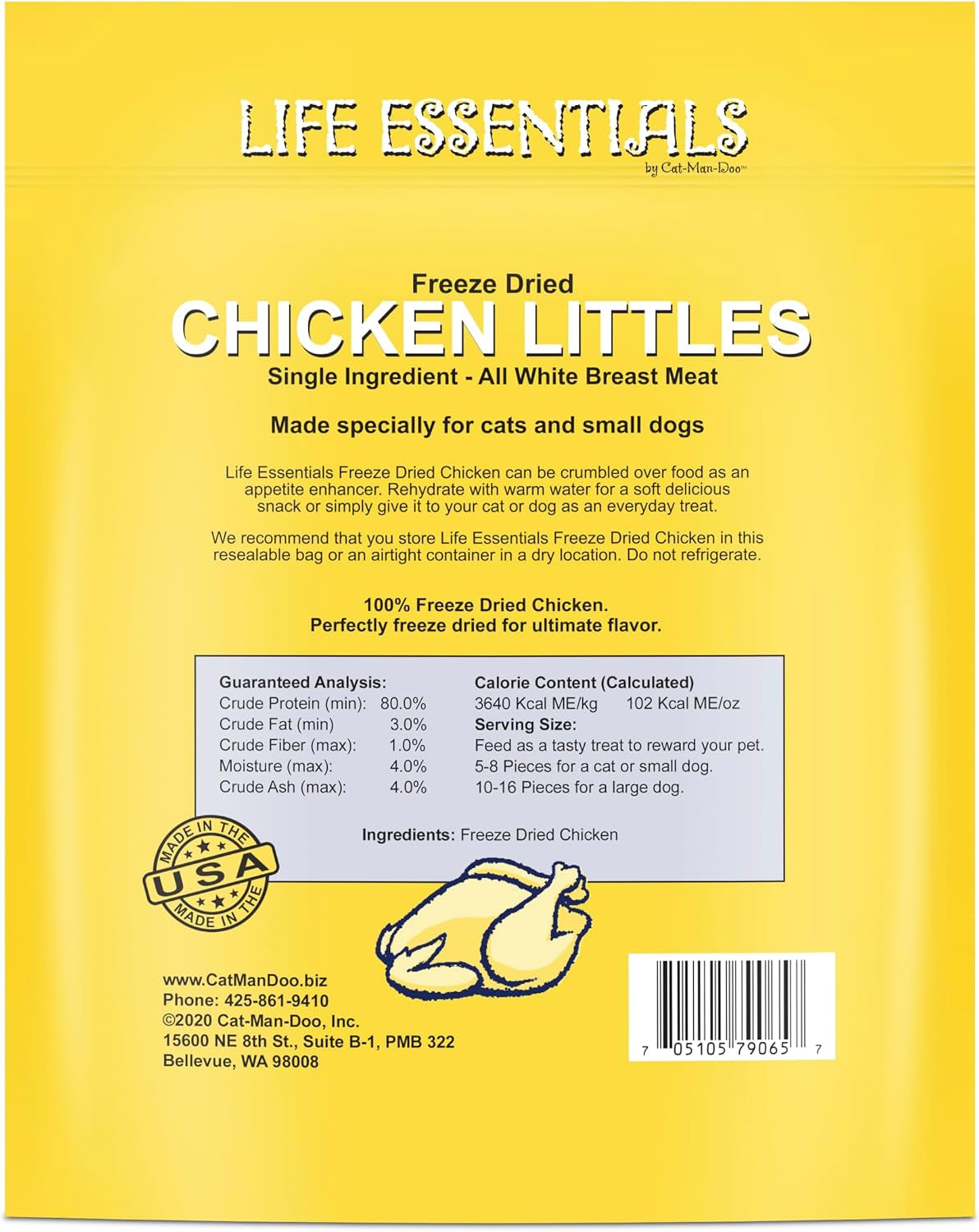 life-essentials-by-cat-man-doo-chicken-littles-5oz-bag-freeze-dried-chicken-cat-dog-treats-healthy-single-ingredient-training-treats-high-protein-cooked-diced-freeze-dried-healthy-chicken-cat-treats-small-dog-treats-high-protein-pet-treats-and-toppers-made-in-usa