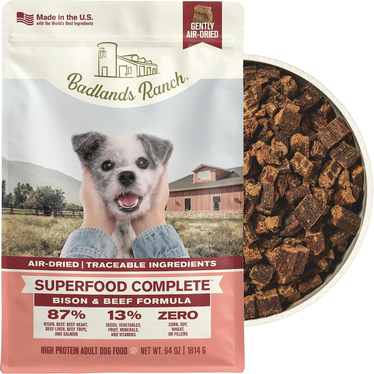 badlands-ranch-by-katherine-heigl-superfood-complete-air-dried-beef-dog-food-high-protein-with-superfoods-for-daily-wellness-consistent-nutrition-24-oz