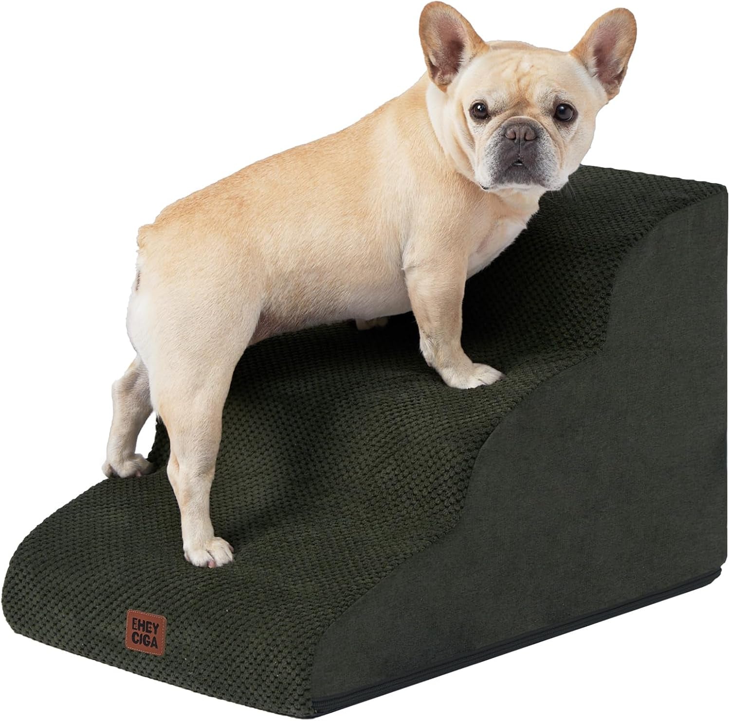 eheyciga-curved-dog-stairs-ramp-for-5-step-high-beds-22-6-h-dog-steps-33d-density-of-pure-foam-for-small-dogs-and-cats-pet-stairs-for-high-bed-climbing-non-slip-balanced-pet-step-indoor-grey