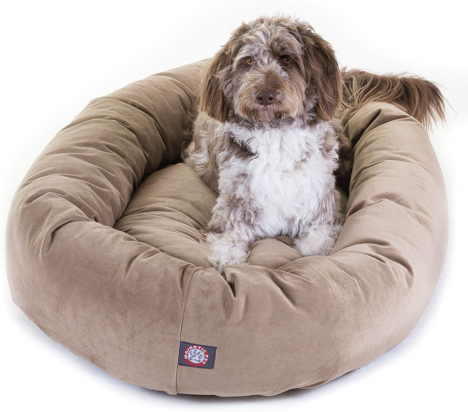 majestic-pet-32-inch-suede-calming-dog-bed-washable-cozy-soft-round-dog-bed-with-spine-support-for-dogs-to-rest-their-head-fluffy-donut-dog-bed-32x23x7-inch-round-pet-bed-medium-sage