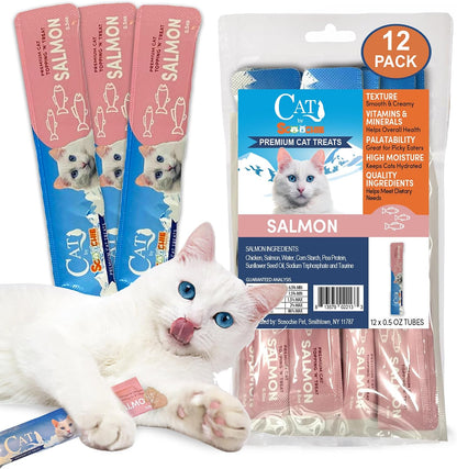 Scoochie Pet Cat Lick Treats, Chicken Salmon & Beef, 0.5Oz, 12 Pack | Variety Pack, Chicken, Salmon, Beef, Creamy Puree, No Chewing, Great for All Cats Especially Seniors10