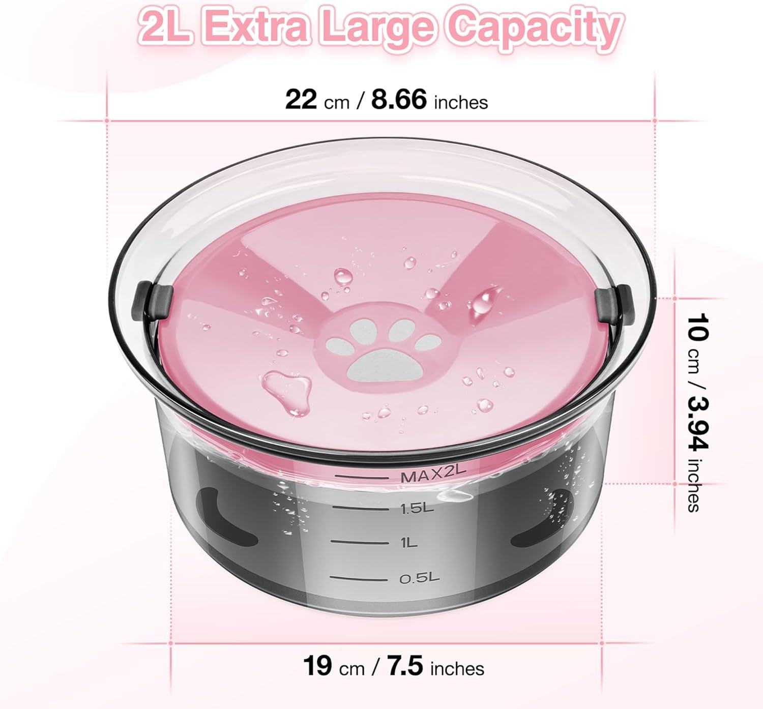 2l-dog-water-bowl-no-spill-70oz-large-spill-proof-dog-water-bowl-reduce-refill-slow-drinking-water-bowl-anti-splash-no-mess-pet-water-bowl-for-vehicle-outdoor-indoor-pink