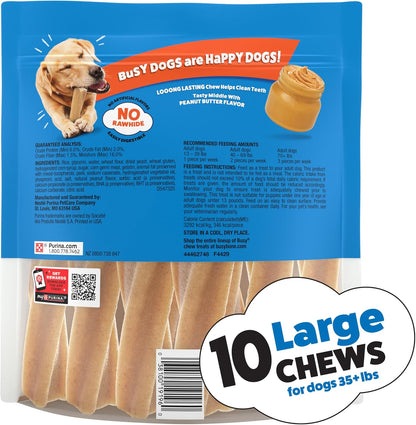 Purina Busy Bone Adult Dog Chew Bone Treats, Peanut Butter - 10 Ct. Pouch10