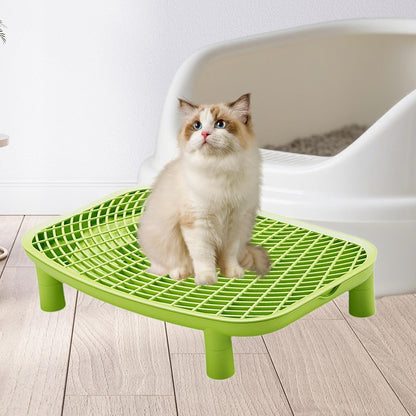 Cat Litter Ramp Kitten Litter Box Footboard for Living Room Bedroom Bathroom with Filter Function Easy Clean (Green)5